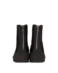Kenzo Black Ed Leather Chelsea Boots