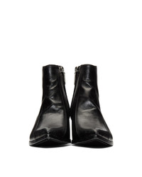 Saint Laurent Black Finn Boots