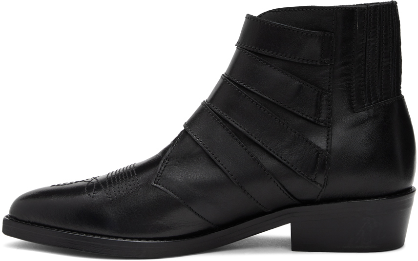 Toga Virilis Black Four Western Boots, $500 | SSENSE | Lookastic