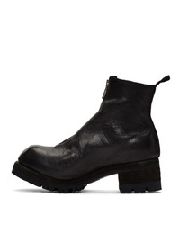 Guidi Black Front Zip Boots