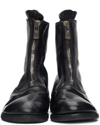 Guidi Black Front Zip Up Boots