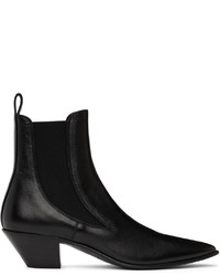 Saint Laurent Black Graphic Chelsea Boots