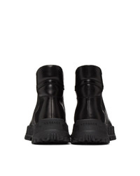 Versace Black Greca Rhegis Chelsea Boots