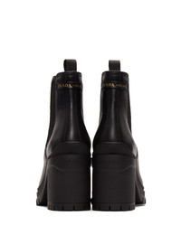 Prada Black Heeled Chelsea Boots