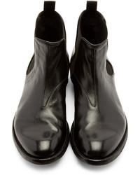 Officine Creative Black Leather Archive Chelsea Boots
