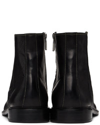 Ps By Paul Smith Black Leather Billy Zip Boots