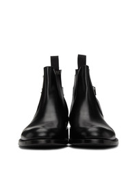 Etro Black Leather Chelsea Boot