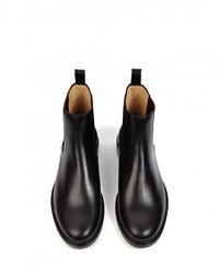 A.P.C. Black Leather Chelsea Boots