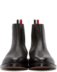 Thom Browne Black Leather Chelsea Boots
