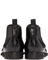 Officine Creative Black Leather Chelsea Boots