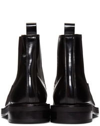 Carven Black Leather Chelsea Boots