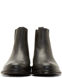 Carven Black Leather Chelsea Boots