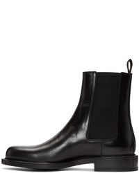 Jil Sander Black Leather Chelsea Boots