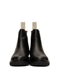Woman by Common Projects Black Leather Chelsea Boots