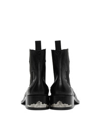 Toga Virilis Black Leather Chelsea Boots