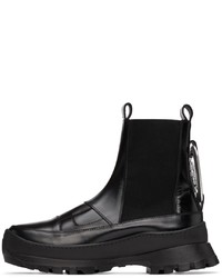 Heliot Emil Black Leather Chelsea Boots