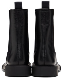 Salvatore Ferragamo Black Leather Chelsea Boots