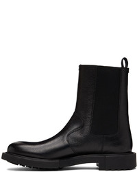 Salvatore Ferragamo Black Leather Chelsea Boots