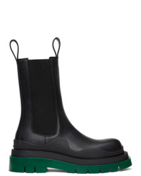 Bottega Veneta Black Leather Chelsea Boots