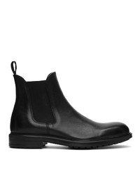 Officine Generale Black Leather Chelsea Boots