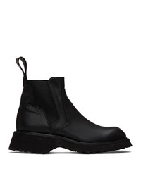 Julius Black Leather Chelsea Boots