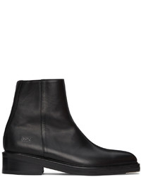 Juun.J Black Leather Chelsea Boots