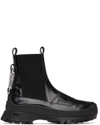 Heliot Emil Black Leather Chelsea Boots