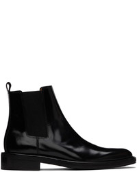 AMI Alexandre Mattiussi Black Leather Chelsea Boots