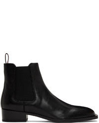 Hugo Black Leather Chelsea Boots