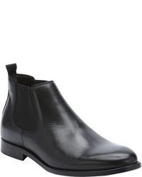 a. testoni Black Leather Chelsea Boots