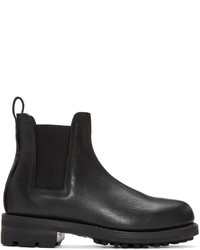Feit Black Leather Chelsea Boots