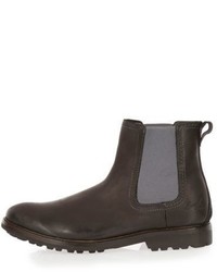 River Island Black Leather Cleated Sole Chelsea Boots