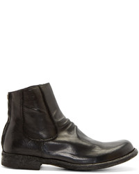 Officine Creative Black Leather Ideal Chelsea Boots