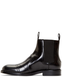 Jimmy Choo Black Leather James Chelsea Boots