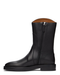 Burberry Black Leather Pocket Boots