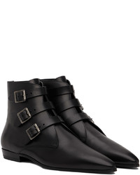 Saint Laurent Black Leather Stan D Boots