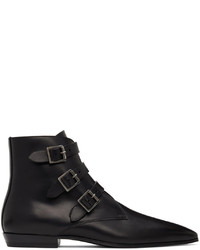 Saint Laurent Black Leather Stan D Boots