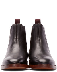 H By Hudson Black Leather Tamper Boots