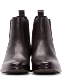 H By Hudson Black Leather Watts Chelsea Boots