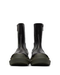 Undercover Black Leather Zip Boots
