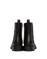 Ann Demeulemeester Black Leather Zip Boots
