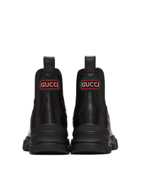 Gucci Black Leon Boots