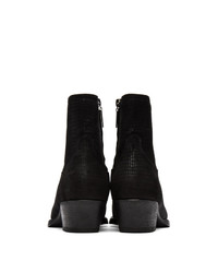Saint Laurent Black Lizard Lukas Boots