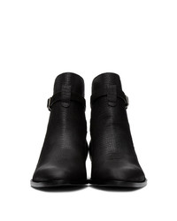 Saint Laurent Black Lizard Wyatt Jodhpur Boots