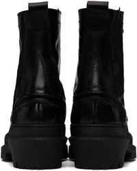 Acne Studios Black Lug Sole Ankle Boots