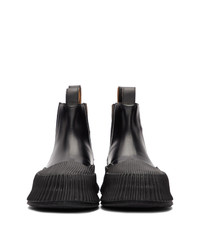 Jil Sander Black Lugged Sole Boots