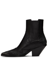 Enfants Riches Deprimes Black Metal Tip Midnight Cowboy Boots