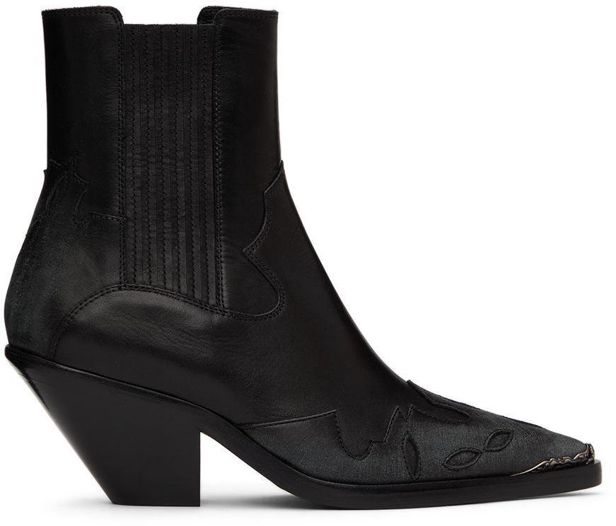 Enfants Riches Deprimes Black Metal Tip Midnight Cowboy Boots, $1,250 ...