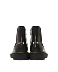 Neil Barrett Black Neon Detail Chelsea Boots