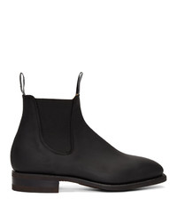 R.M. Williams Black Oily Fern Comfort Craftsman Chelsea Boots